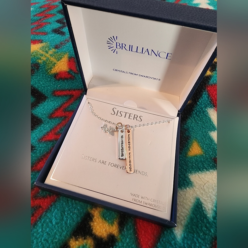 NWT Silver and Gold Sisters Necklace